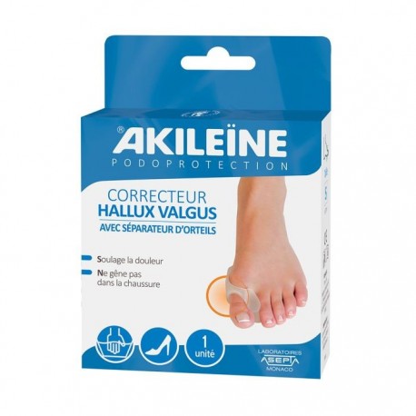 Akileïne Podoprotection Correcteur Hallux Valgus avec Séparateur d'Orteils 3323030000565