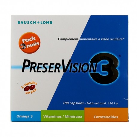 Bausch + Lomb Preservision 3 180 Capsules 3614790000248