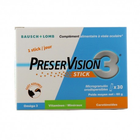 Bausch + Lomb Preservision 3 Stick 30 Sticks 3401560197990