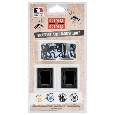 Cinq Sur Cinq Bracelet Anti-Moustiques Noir 3614790001184