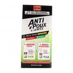 Cinq Sur Cinq Kit de Traitement de l'Environnement Anti-Poux et Lentes
