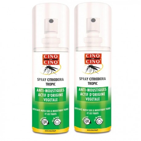 Cinq Sur Cinq Spray Citriodora Anti-Moustiques 2 x 100 ml 3614790000828