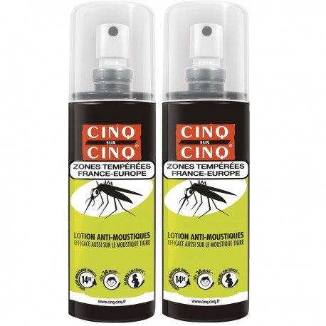 Cinq Sur Cinq Temperate Areas Anti-Mosquitoes Lotion 2 x 100ml 3614790000316