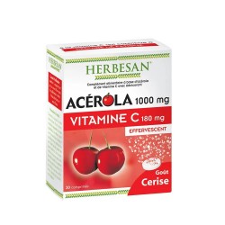 Herbesan Acerola 1000 Vitamin C Cherry Flavour 30 Effervescent Tablets 3428883613006
