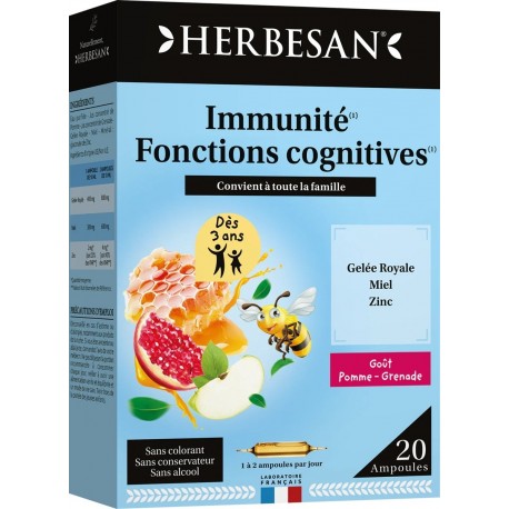 Herbesan Immunité Fonctions Cognitives 20 Ampoules 3428883627607