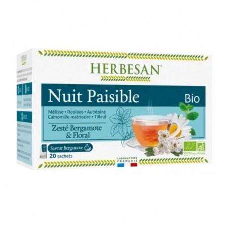 Herbesan Infusion Bio Nuit Paisible 20 Sachets 3428883636005