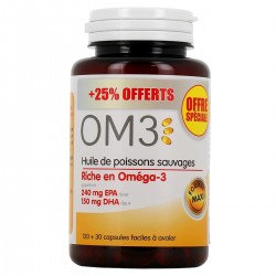 OM3 Huile de Poissons Sauvages 150 Capsules 3428883927509