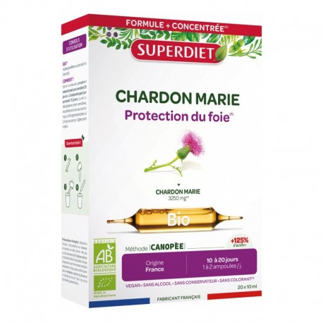 Superdiet Chardon Marie Bio 20 Ampoules 3428881229001