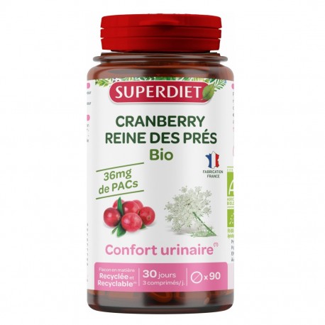 Superdiet Cranberry Meadowsweet Organic 90 Capsules 3428881149705