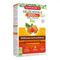 Superdiet Gelée Royale 3000mg Bio 20 Ampoules 3428881227908