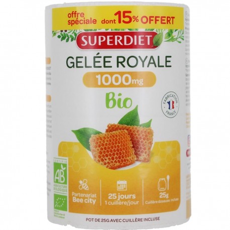 Superdiet Royal Jelly Organic 25 g including 15% free 3428881400202