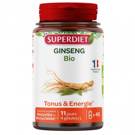 Superdiet Ginseng Bio 45 Gélules 3428881152101