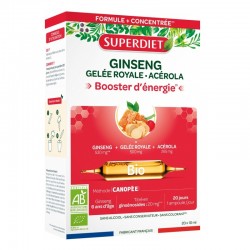 Superdiet Ginseng Panax Gelée Royale Acérola Bio 20 Ampoules 3428881231400