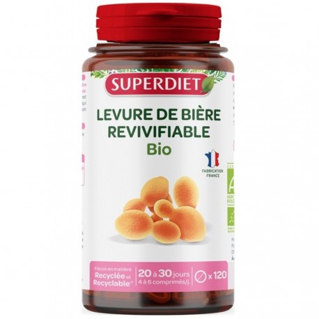 Superdiet Levure de Bière Revivifiable Bio 120 Gélules 3428881112600