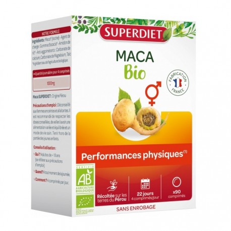 Superdiet Maca Bio 90 Comprimés 3428881128700
