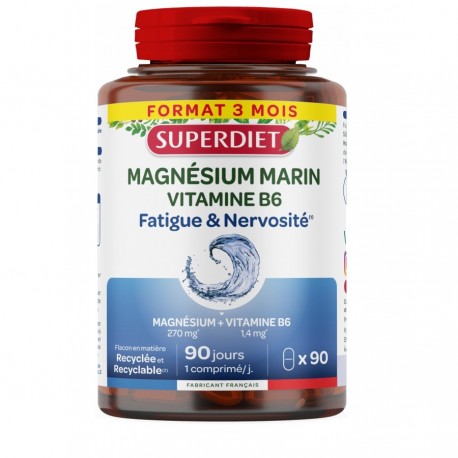 Superdiet Magnésium Marin Vitamine B6 90 Comprimés 3428881134206
