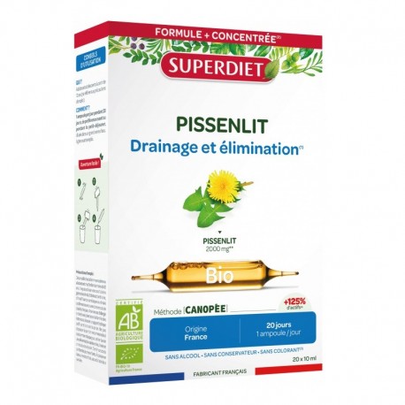 Superdiet Pissenlit Bio 20 Ampoules 3428881222200