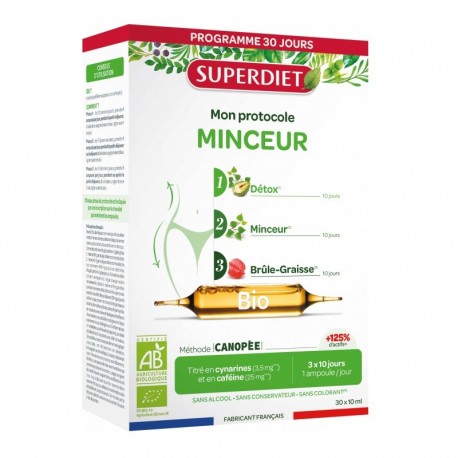 Superdiet Protocole Minceur Bio 30 Ampoules 3428881240006