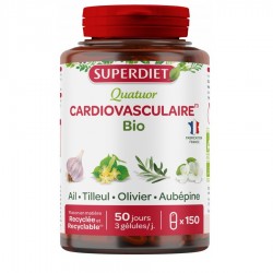 Superdiet Quatuor Cardiovasculaire Bio 150 Gélules 3428881135005
