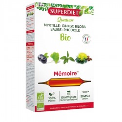 Superdiet Quatuor Mémoire Bio 20 Ampoules