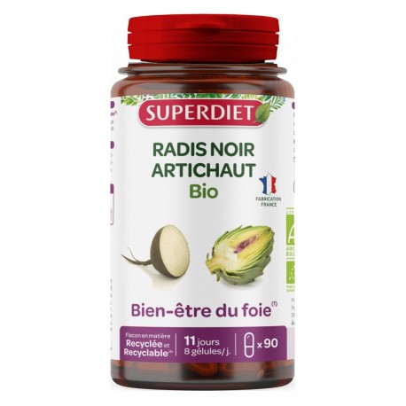 Superdiet Black Radish Artichoke Organic 90 Capsules 3428881147008