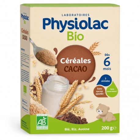 Physiolac Bio Cereals Cocoa 6 Months 200 g 3518646124525