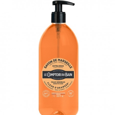 Le Comptoir du Bain Savon de Marseille Fleur d'Oranger 1 L 3616828844411