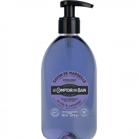 Le Comptoir du Bain Savon de Marseille Olive Lavender 500 ml 3616828844640