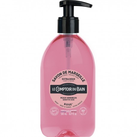 Le Comptoir du Bain Savon de Marseille Rose 500 ml 3616828844657