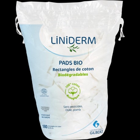 Liniderm Pads Bio 180 Rectangles de Coton 8 x 10 cm 3518646125935