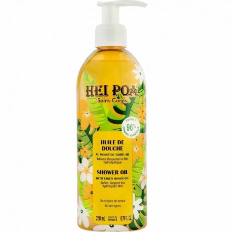 Hei Poa Huile de Douche au Monoï de Tahiti AO 250 ml 3616826532334