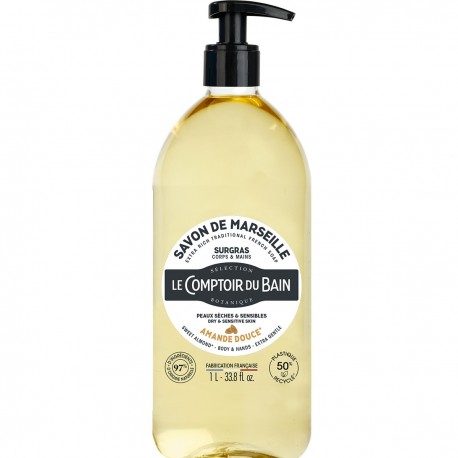 Le Comptoir du Bain Savon de Marseille with Sweet Almond 1 L 3616828844534