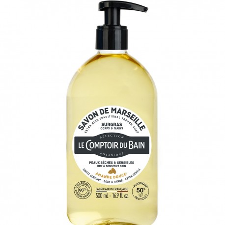 Le Comptoir du Bain Savon de Marseille with Sweet Almond 500 ml 3616828844732