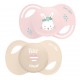 Luc et Léa Collection Duo Extra-Thin Anatomical Soothers 0-6 Months - Rabbit and Little Heart 3518646352546