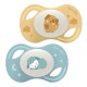 Luc et Léa Collection Duo Sucettes Nuit Anatomiques Extra-Fines 0-6 Mois - Chien et Mouton 3518646352652