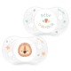 Luc et Léa Essentiel Duo Anatomical Soothers 0-2 Months - Baby Love and Little Lion 3518646352683