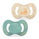 Luc et Léa Nature Duo Extra-Thin Anatomical Soothers 0-6 Months - Rabbit and Blue 3518646352331