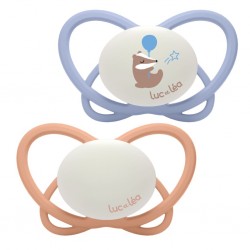 Luc et Léa Physio Duo Physiological Night Soothers 6-18 Months - Badger 3518646354496