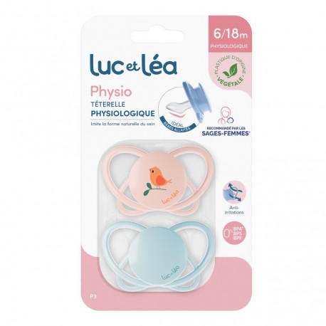 Luc et Léa Physio Duo Physiological Soothers 6-18 months Bird 3518646354441