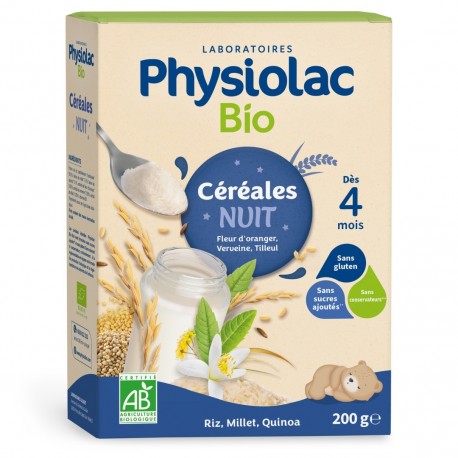 Physiolac Bio Cereals Night From 4 Months 200 g 3518646125249
