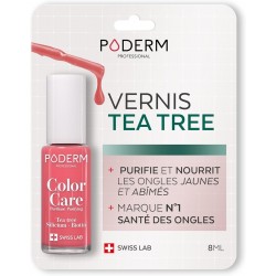 Poderm Color Care Tea Tree Nail Polish 8 ml Coral Pink 273
