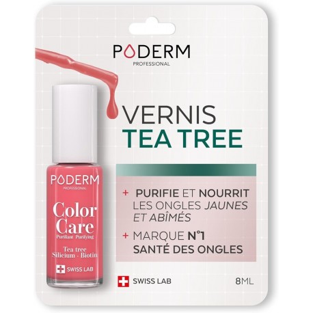 Poderm Color Care Vernis à Ongles Tea Tree 8 ml Rose Corail 273 7640178210462