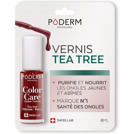 Poderm Color Care Tea Tree Nail Polish 8 ml Red Allure 253 7640178210486