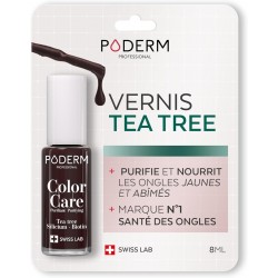 Poderm Color Care Vernis à Ongles Tea Tree 8 ml Rouge Noir 437 7640178210493