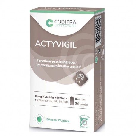 Codifra Actyvigil 30 Gélules 3664524000419