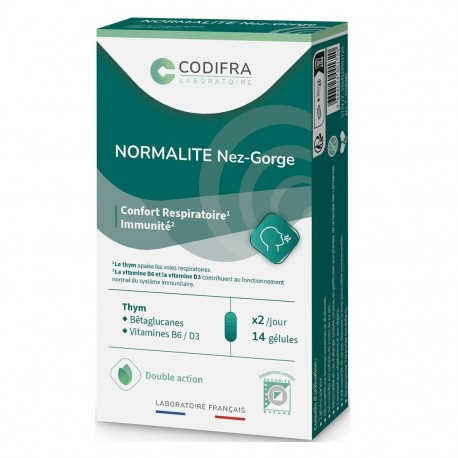 Codifra Normalite Nez-Gorge 14 Gélules 3664524001720