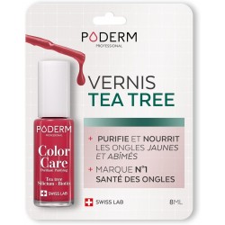 Poderm Color Care Tea Tree Nail Polish 8 ml Cherry Red 363