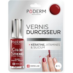 Poderm Color Strong Vernis à Ongles Durcisseur 8 ml Rouge Allure 253 