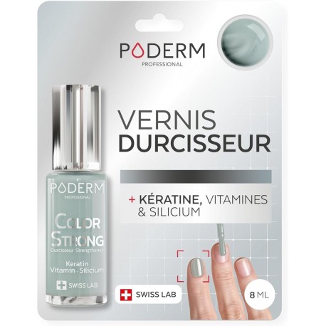 Poderm Color Strong Hardener Nail Polish 8 ml Soft Sage 473 7640178214316