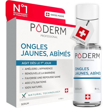 Poderm Sérum Ongles Jaunes Abîmés 8 ml 